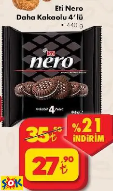 ETİ NERO DAHA KAKAOLU 4'LÜ